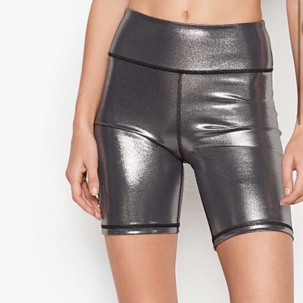 Victoria Sport Metallic Silver Bike Shorts